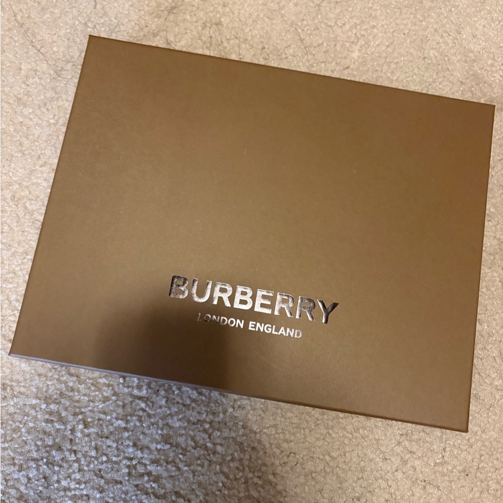 Burberry Tan Gift Box with Silver Logo
